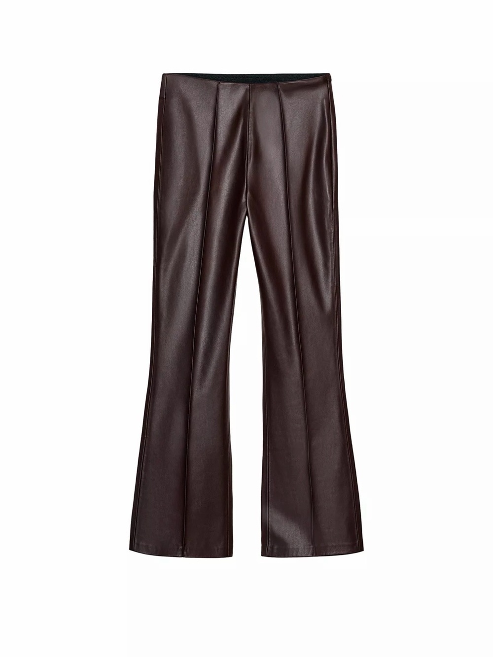 Zara Brand New Size M
Faux Leather Flared Pants in Dark Brown